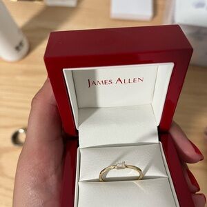 Gold Ring with Clear Stone